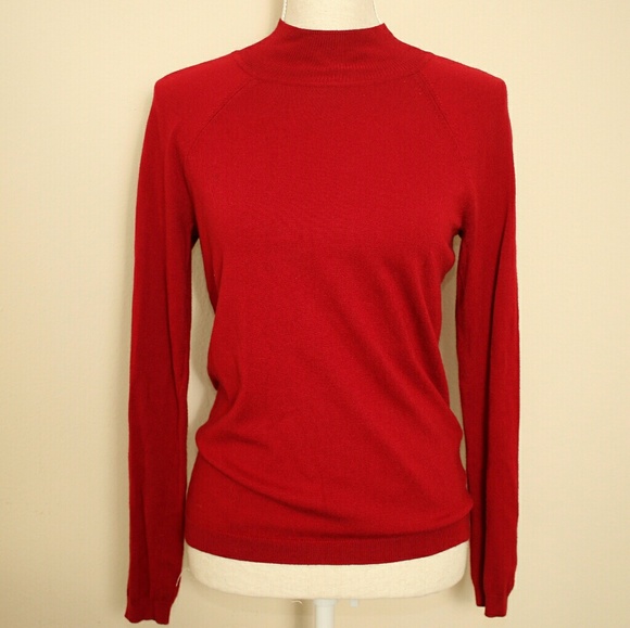Talbots Tops - Talbots Dark Red Long Sleeve Sweater Top Size S